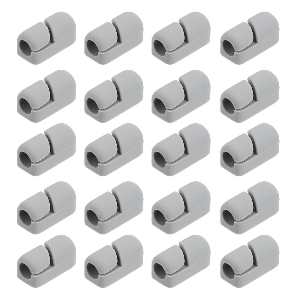 20 Pcs Cable Retention Clip Cable Clamps Cable Storage Clamp Cable Buckle Cable Organizer Cable Fixing Clips Cable Fixed Clamp Silicone Cable Clip Cable Management Clips Wire Clips