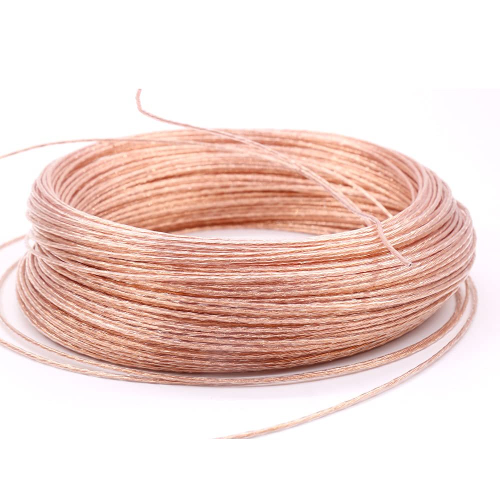 1.6mm 4N pure Copper Wire headphone cable audio interconnect cable with PTFE cover 10-50 meter (Length : 50m)