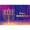 OERJU 10x7ft Happy Hanukkah Backdrop Jewish Chanukah Background for Photography Burning Candles Menorah Halo Jewish Traditional Festival Celebration Kids Adults Portraits Photo Wallpaper Vinyl view 1