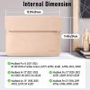 Allinside 13 Inch Laptop Sleeve Case for MacBook Air 13 2018-2025/MacBook Pro 13 2016-2022/Macbook Pro 14 2021-2024, Waterproof Matte PU Leather Horizontal Envelope Protective Case Cover, Flesh Pink view 2