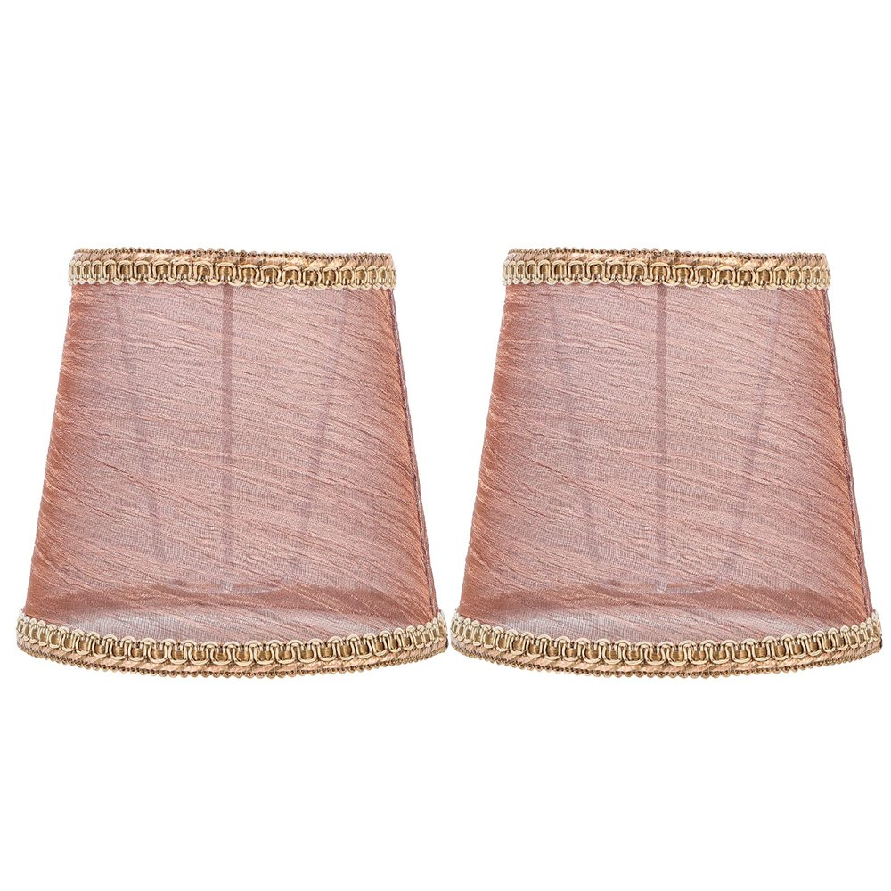 2pcs Transparent Lamp Shade Cover Cloth Light Cover for Chandelier Ceiling Fixtures Creates Warm Atmosphere for Home Decor Housewarming