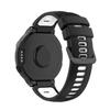 MagicQK Compatible with Garmin Forerunner 220/230/235/620/630/735XT Bands, Silicone Watchband Replacement for Approach S20/ S5/ S6 (Black+White) view 1
