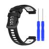 MagicQK Compatible with Garmin Forerunner 220/230/235/620/630/735XT Bands, Silicone Watchband Replacement for Approach S20/ S5/ S6 (Black+White) view 3