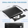Ziweo External DVD Drive USB 3.0 Type-C CD Burner Portable CD +/-RW Drive DVD Player for ROM Rewriter Burner Compatible with Laptop Desktop PC Windows MacBook Linux Mac OS view 2