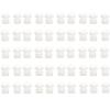 50 Pack Replacement Mushroom EarTips Earbud with Soft White Silicone Rubber for Acoustic Tube Earpiece & Coil Tube Headset Suit for Motorola Kenwood Baofeng Icom Yaesu HYT Midland Cobra Radio by Caroo view 1