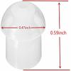 50 Pack Replacement Mushroom EarTips Earbud with Soft White Silicone Rubber for Acoustic Tube Earpiece & Coil Tube Headset Suit for Motorola Kenwood Baofeng Icom Yaesu HYT Midland Cobra Radio by Caroo view 2