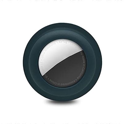 Air Tag Stick On Case for Apple Airtag Silicone Protective Holder Precisely for Apple AirTag Portable and Anti-Scratch Apple Tracker Finder Tag Airtag Wallet Self Adhesive Mount (Navy)