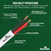 fast Cat. Speaker Wire 16 Guage 4C, UL Listed & CMR/CL3R-FT4 Rated - Speaker Cable w/PVC Jacket, 100% Oxygen-Free Pure Bare Copper - (26) MidFlex 16 Guage Wire - in-Wall Use-500ft Bulk Cable, Blue view 2