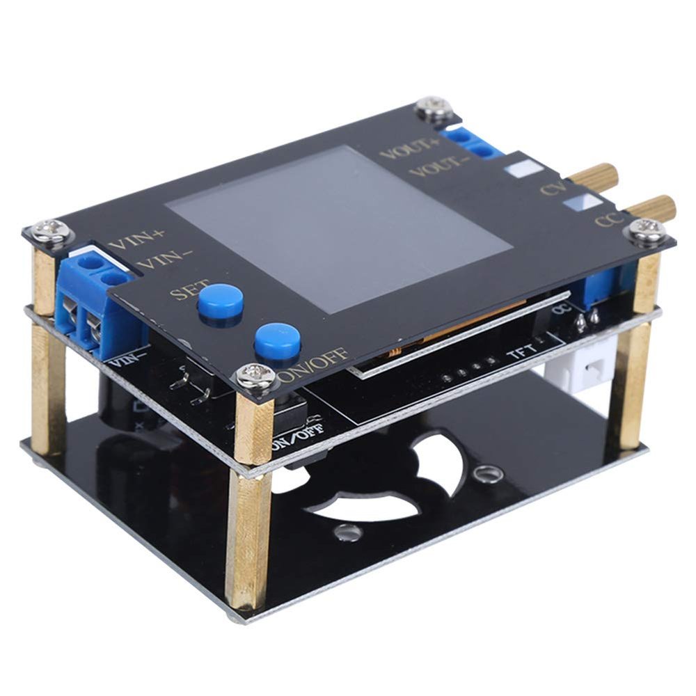 Kadimendium DC-DC Buck-Boost Converter Adjustable CNC CC CV Step Up/Down Power Supply Module Power Supply Module with Cooling Fan for LED Constant Current Driver