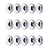 Yinpecly 15Pcs Shiny Silver ABS Desktop Cable Grommets 1.97 inch(50mm) Plastic Hole Cover Round Shape for Managing and Hiding Cord Office PC Desk Wire Organizer view 1