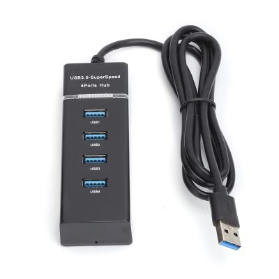 1 to 4 USB 3.0 Hub Male to Female USB Extender Adapter Cable Splitter,3.94ft Slim & Portableusb 3.0 Hub,Suitable for Desktops and PC