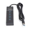 1 to 4 USB 3.0 Hub Male to Female USB Extender Adapter Cable Splitter,3.94ft Slim & Portableusb 3.0 Hub,Suitable for Desktops and PC view 1