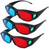 3 Pieces Red Blue 3D Glasses 3D Movie Game Glasses Anti-Polarization Design Red-Blue 3D Style Glasses view 1