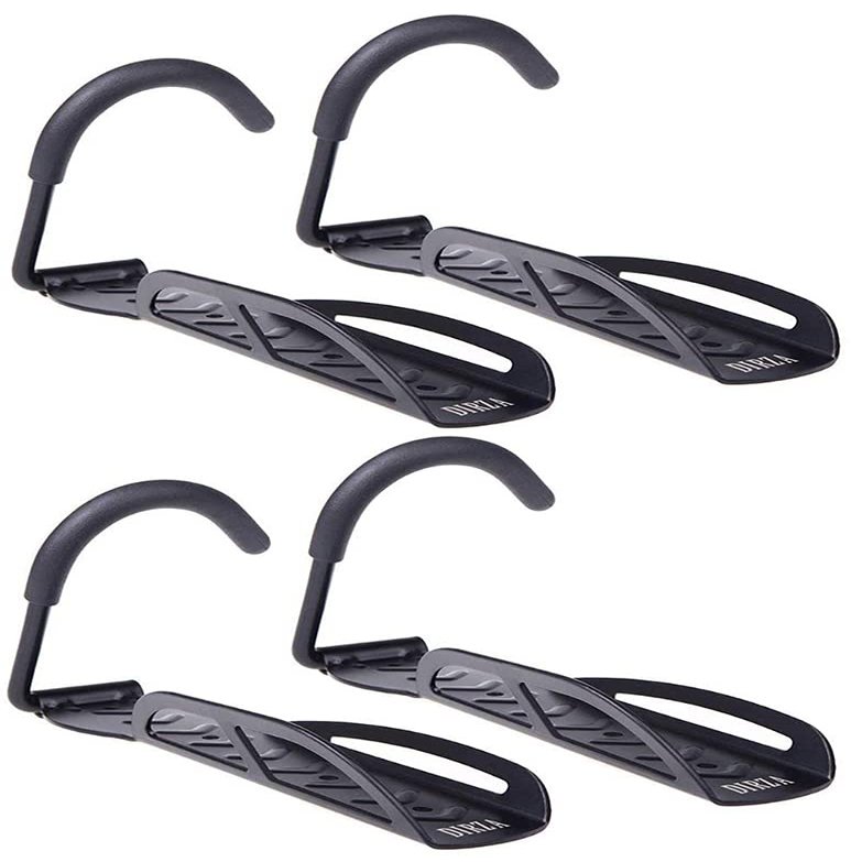 Dirza Bike Rack Garage Wall Mount Bike Hanger Bike Hooks Bike Storage Bicycle Vertical System for Garage Indoor Shed - Easily Hang/Detach - Holds up to 65 lb with Screws Black