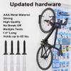 Dirza Bike Rack Garage Wall Mount Bike Hanger Bike Hooks Bike Storage Bicycle Vertical System for Garage Indoor Shed - Easily Hang/Detach - Holds up to 65 lb with Screws Black view 4