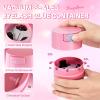Buqikma Lash Eyelash Glue Holder Storage Container Air Tight, Pink view 3