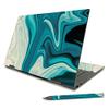 MIGHTY SKINS Skin Compatible with HP Envy x360 15" (2021) - Aqua Swirl | Protective, Durable, and Unique Vinyl Decal wrap Cover | Easy to Apply, Remove, and Change Styles | Made in The USA, HPENX31521-Aqua Swirl view 1