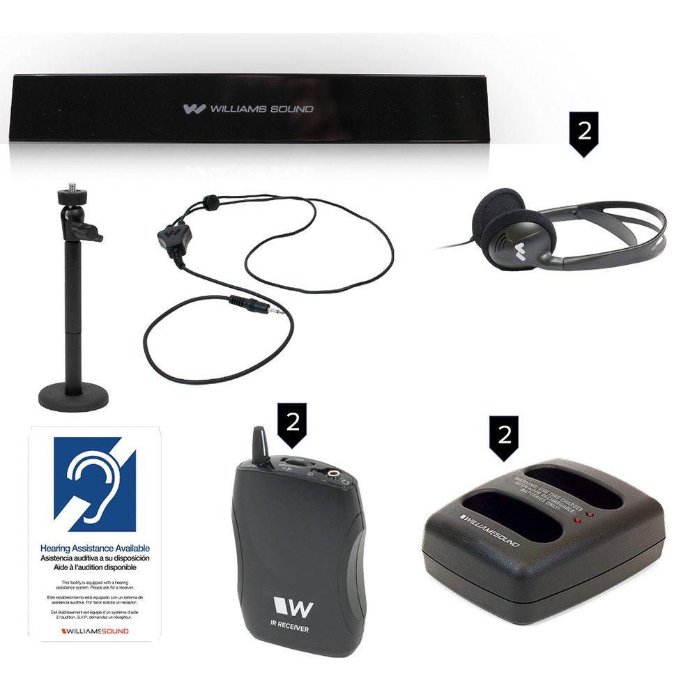 Williams AV IR SY7 Medium-Area Infrared System w/PoE, Black; Up to 18000 Square feet Coverage; Commercial-Grade Design for Indoor Environments; Power-Saving Mode; Power Status; Audio Input Indicators