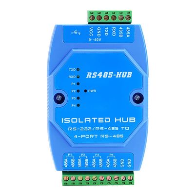 Taidacent Opto-Isolated Hub/Splitter/Repeater Industrial-Grade Photoelectric Isolation RS485 Hub Sub-Sharer 2500V Optical Isolated HUB (RS232 RS485 to 8 Port RS485)