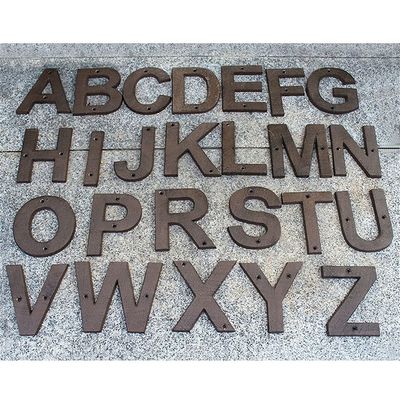 1pcs 127mm/5inch Metal Letters Numbers, Retro Cast Iron Door Number Plaques, DIY Street Address Outdoor Alphabet Sign (Color : Letter S)