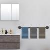 Jeasor Industrial Pipe Towel Rack Towel Bar, Heavy Duty Wall Mounted Rustic Farmhouse Bath Towel Holder for Bathroom (Black, 32 inch) view 2