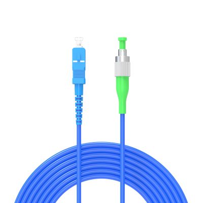 Fiber Optic Internet Cable SC/UPC to FC/APC Indoor Armored Single Mode Simplex - 9/125m Fiber Optic Jumper Optical Patch Cord -OS1/OS2 Compatible, 40Meters/132ft LSZH Blue