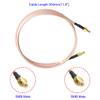 Aoje-Link Coaxial Connection Cable, SMB Male to SMB Male, RG316 coaxial Cable, Suitable for Connection and Extension of Audio and Video Equipment, Length 300mm, 1 Piece view 2