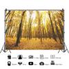 OERJU 9x6ft Autumn Gold Maple Forest Photography Backdrop Rural Natural Scenery Lush Trees Fallen Leaves Background Harvest Party Decor Kids Adults Photoshoot Photo Booth Vinyl Studio Props view 2