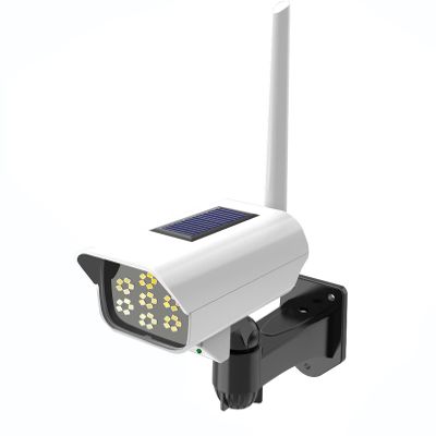 AOOCY Solar Powered Fake Security Camera, Dummy Simulated CCTV Surveillance System with LED PIR Motion Sensor Detection Light for Indoor Outdoor Home, Office, Shop, Garage