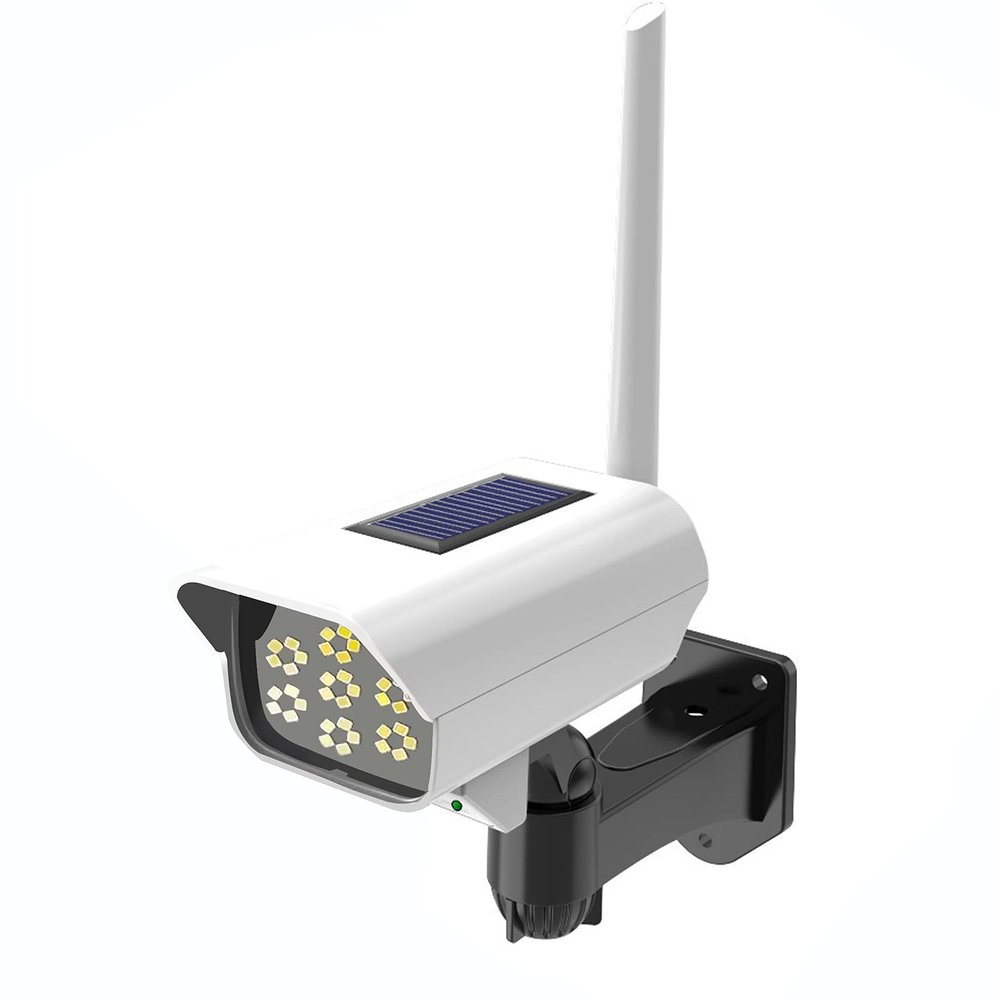 AOOCY Solar Powered Fake Security Camera, Dummy Simulated CCTV Surveillance System with LED PIR Motion Sensor Detection Light for Indoor Outdoor Home, Office, Shop, Garage