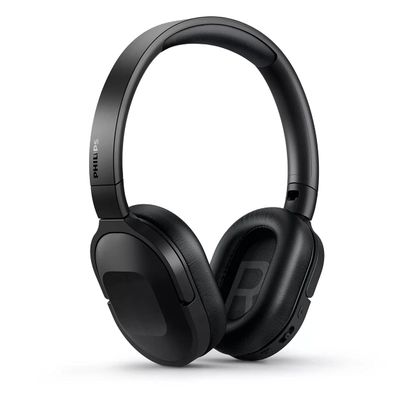 Philips Active Noise Cancelling Headphones Wireless Bluetooth Flat Folding Lightweight Over Ear Wireless Headphones w/Multipoint Bluetooth Connection 30h Playtime with Deep Bass