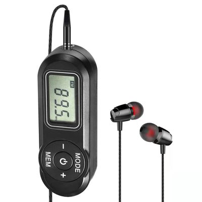 Personal Portable FM Radio with Digital Tuning LCD Display, SWDSTP Mini Pocket Radio with Headphones and Belt Clip for Walking Jogging, Upgrade Volume Control