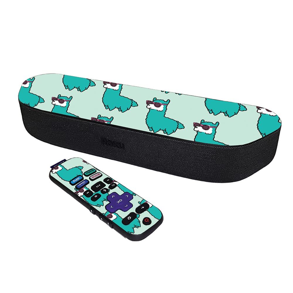 MightySkins Skin Compatible with Roku Streambar Media Player (2020) - Awesome Alpacas | Protective, Durable, and Unique Vinyl Decal wrap Cover | Easy to Apply and Change Styles | Made in The USA