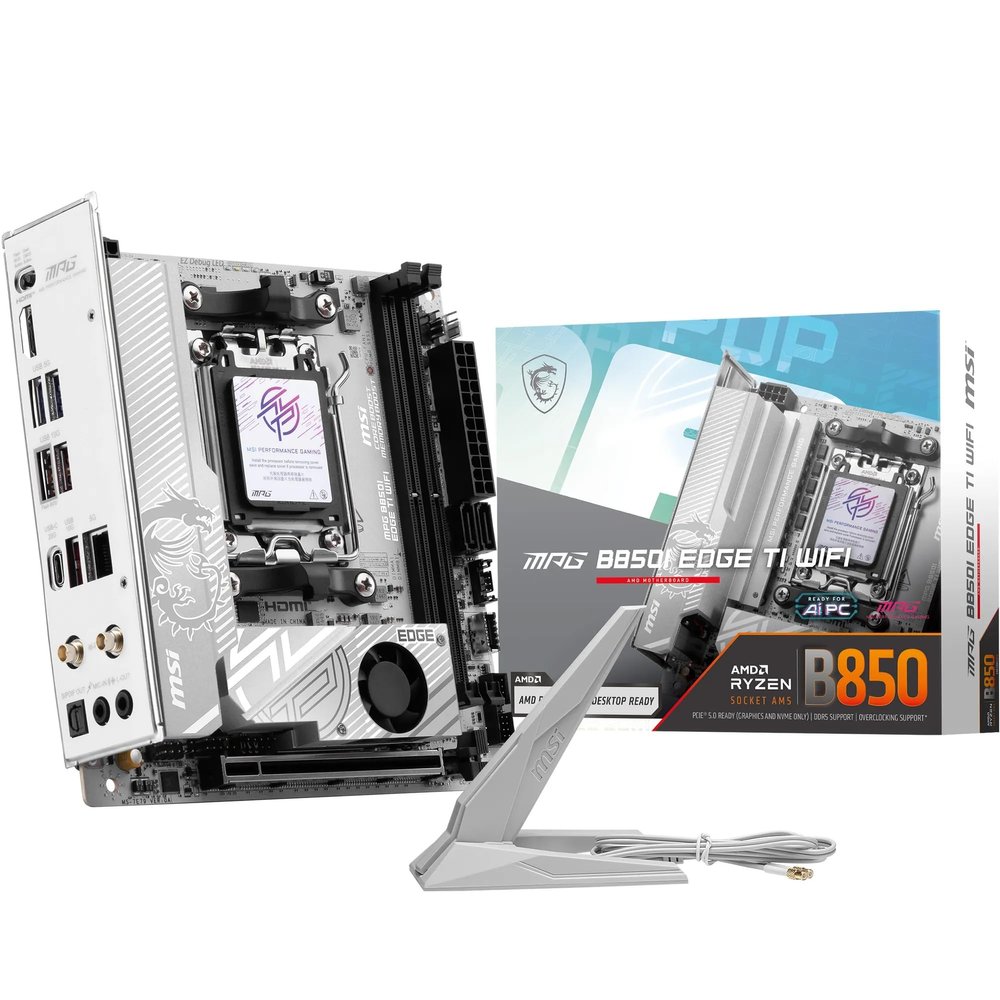 MSI B850I Edge Ti WiFi AMD B850 Socket Am5 Mini Itx, W129159787 (Socket Am5 Mini Itx)