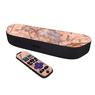 MightySkins Skin Compatible with Roku Streambar Media Player (2020) - Blush Marble | Protective, Durable, and Unique Vinyl Decal wrap Cover | Easy to Apply and Change Styles | Made in The USA