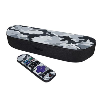 MightySkins Skin Compatible with Roku Streambar Media Player (2020) - Gray Camouflage | Protective, Durable, and Unique Vinyl Decal wrap Cover | Easy to Apply and Change Styles | Made in The USA