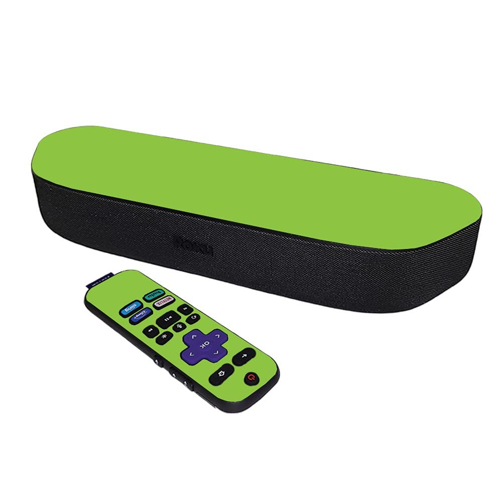 MightySkins Skin Compatible with Roku Streambar Media Player (2020) - Solid Lime Green | Protective, Durable, and Unique Vinyl Decal wrap Cover | Easy to Applys | Made in The USA