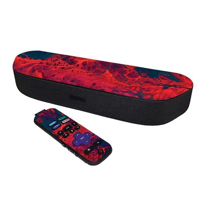 MightySkins Skin Compatible with Roku Streambar Media Player (2020) - Fiery Flow | Protective, Durable, and Unique Vinyl Decal wrap Cover | Easy to Apply and Change Styles | Made in The USA