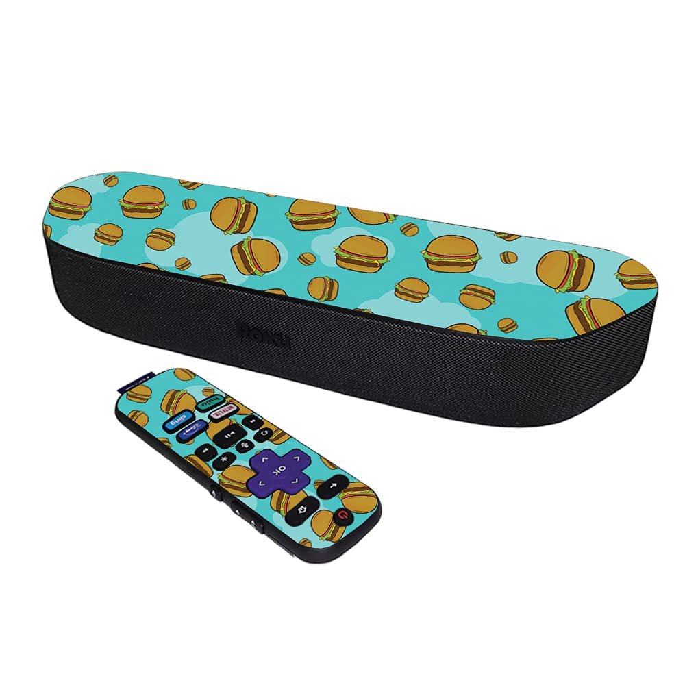 MightySkins Skin Compatible with Roku Streambar Media Player (2020) - Burger Heaven | Protective, Durable, and Unique Vinyl Decal wrap Cover | Easy to Apply and Change Styles | Made in The USA