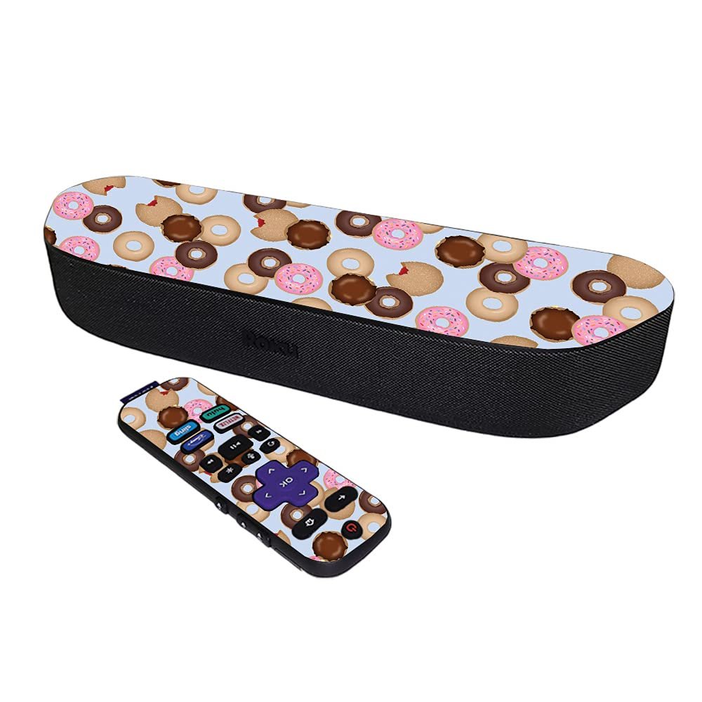 MightySkins Skin Compatible with Roku Streambar Media Player (2020) - Donut Binge | Protective, Durable, and Unique Vinyl Decal wrap Cover | Easy to Apply and Change Styles | Made in The USA