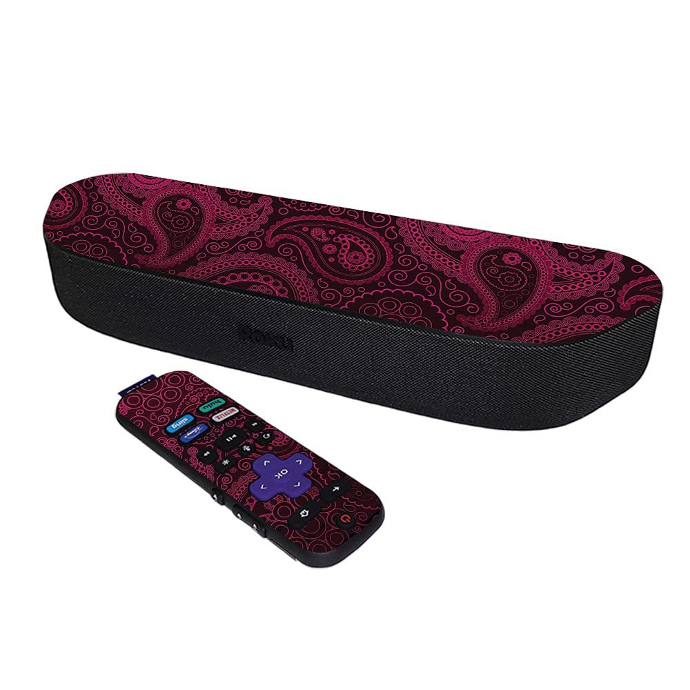 MightySkins Skin Compatible with Roku Streambar Media Player (2020) - Paisley | Protective, Durable, and Unique Vinyl Decal wrap Cover | Easy to Apply and Change Styles | Made in The USA