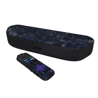 MightySkins Skin Compatible with Roku Streambar Media Player (2020) - Dark Shimmer Marble | Protective, Durable, and Unique Vinyl Decal wrap Cover | Easy to Apply | Made in The USA