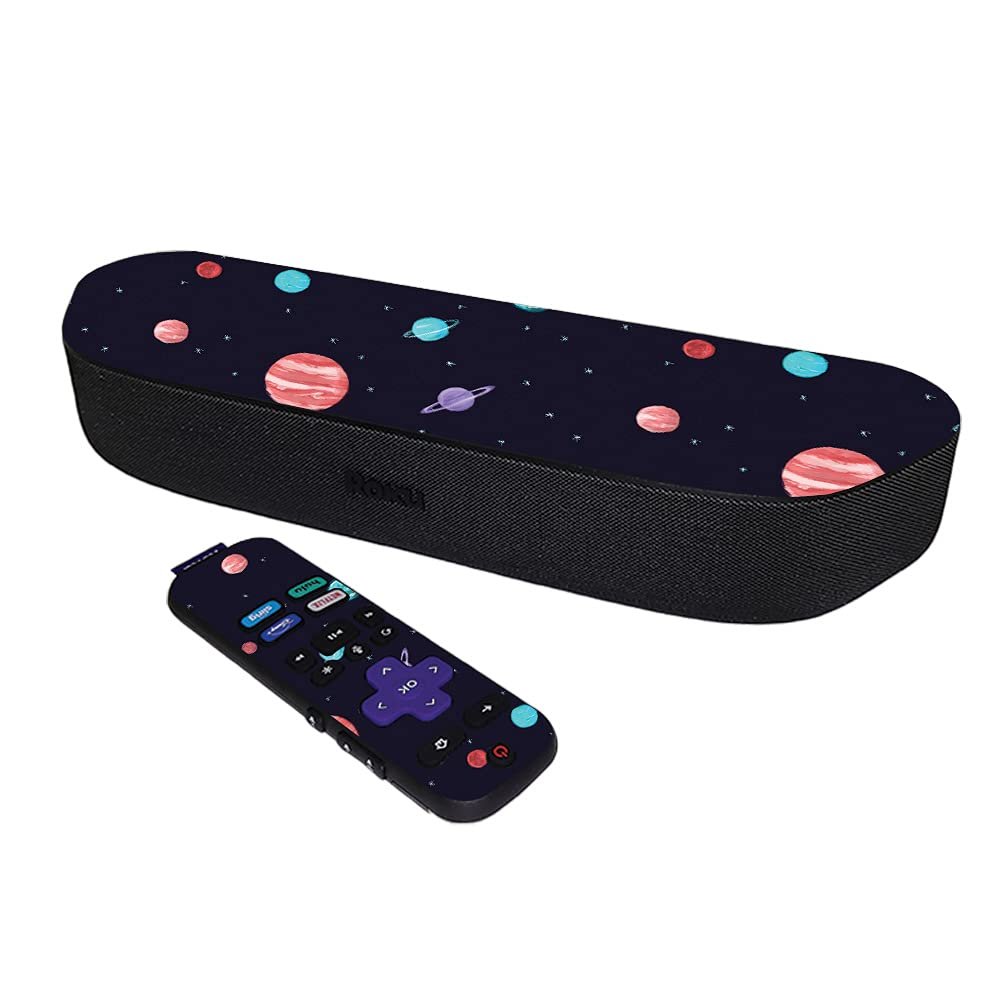 MightySkins Skin Compatible with Roku Streambar Media Player (2020) - Bright Night Sky | Protective, Durable, and Unique Vinyl Decal wrap Cover | Easy to Applys | Made in The USA