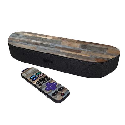 MightySkins Skin Compatible with Roku Streambar Media Player (2020) - Gray Wood | Protective, Durable, and Unique Vinyl Decal wrap Cover | Easy to Apply and Change Styles | Made in The USA