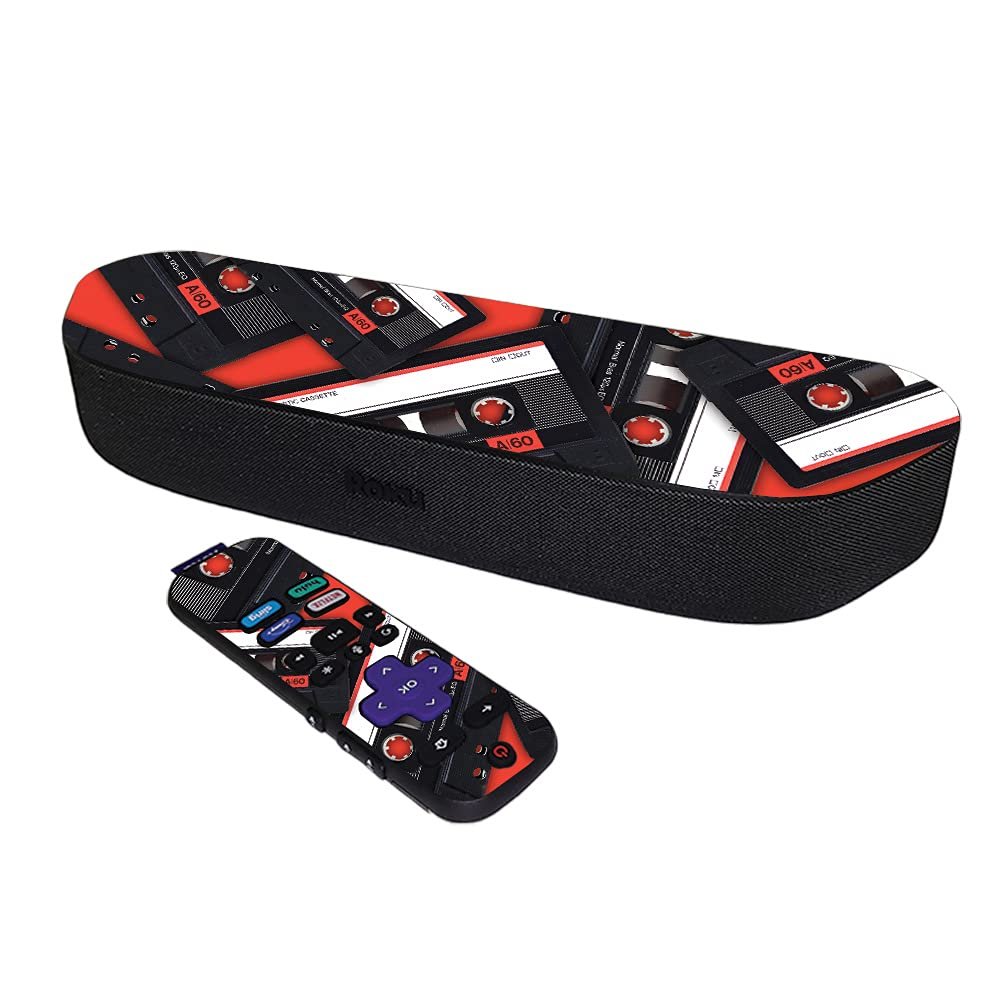 MightySkins Skin Compatible with Roku Streambar Media Player (2020) - Mixtape | Protective, Durable, and Unique Vinyl Decal wrap Cover | Easy to Apply and Change Styles | Made in The USA