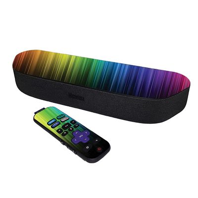 MightySkins Skin Compatible with Roku Streambar Media Player (2020) - Rainbow Streaks | Protective, Durable, and Unique Vinyl Decal wrap Cover | Easy to Apply and Change Styles | Made in The USA