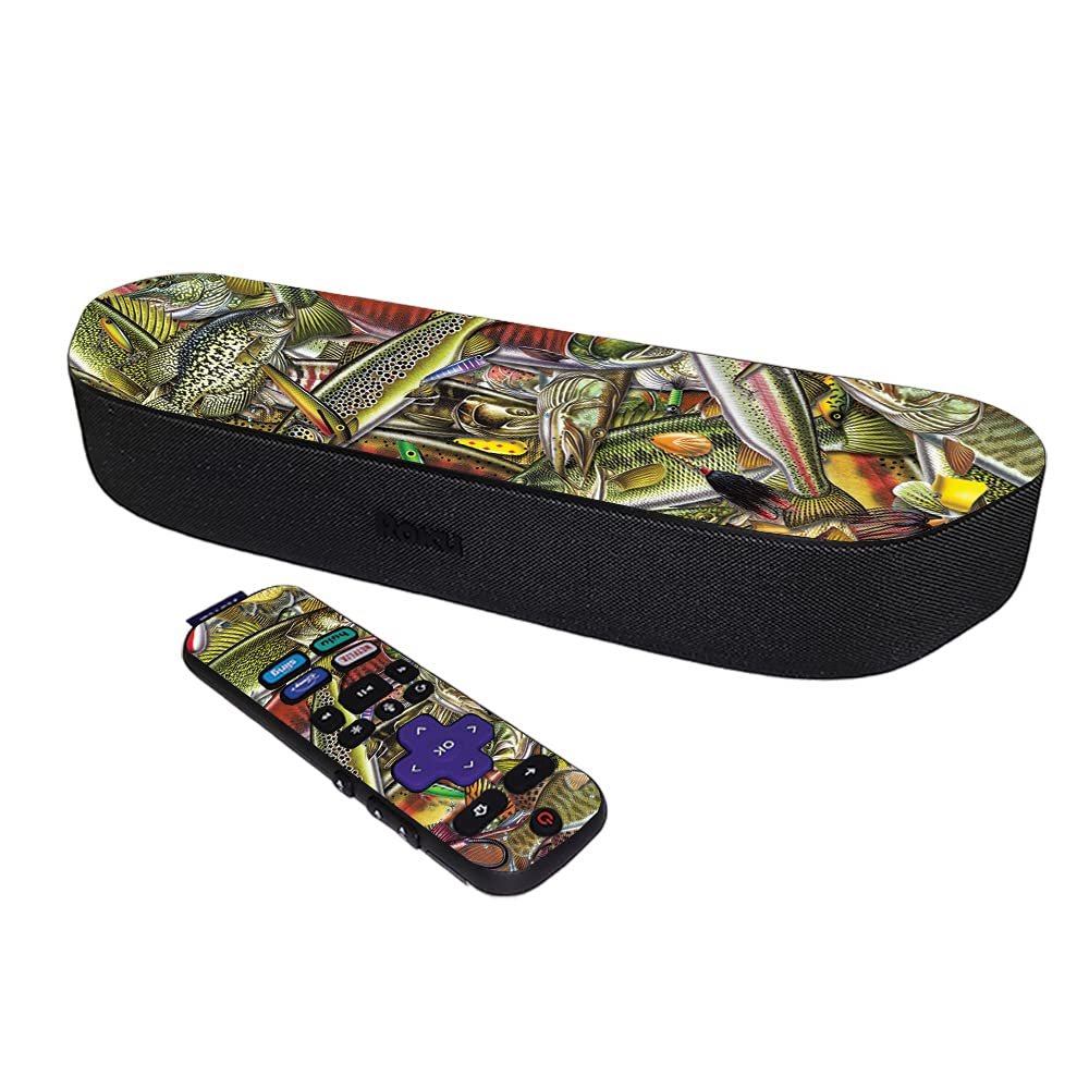 MightySkins Skin Compatible with Roku Streambar Media Player (2020) - Fish Puzzle | Protective, Durable, and Unique Vinyl Decal wrap Cover | Easy to Apply and Change Styles | Made in The USA