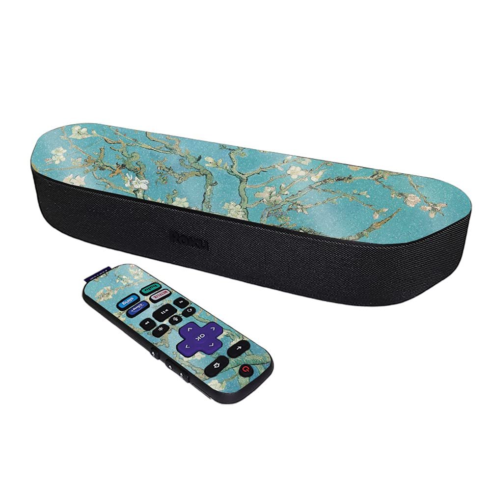 MightySkins Glossy Glitter Skin Compatible with Roku Streambar Media Player (2020) - Almond Blossom | Protective, Durable High-Gloss Glitter Finish | Easy to Apply | Made in The USA
