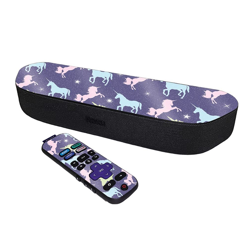 MightySkins Glossy Glitter Skin Compatible with Roku Streambar Media Player (2020) - Unicorn Dream | Protective, Durable High-Gloss Glitter Finish | Easy to Apply | Made in The USA
