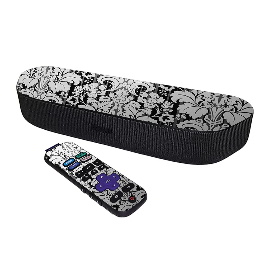 MightySkins Skin Compatible with Roku Streambar Media Player (2020) - Floral Retro | Protective, Durable, and Unique Vinyl Decal wrap Cover | Easy to Apply and Change Styles | Made in The USA